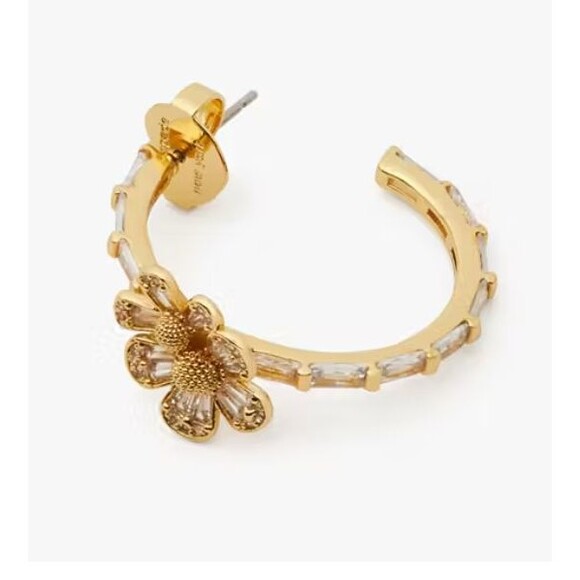 Kate Spade Fleurette Hoops NWT $98 - Picture 4 of 4